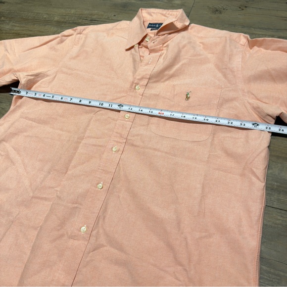 Ralph Lauren CLASSIC FIT Button Down Shirt, Salmon Orange Size Large - Picture 6 of 11